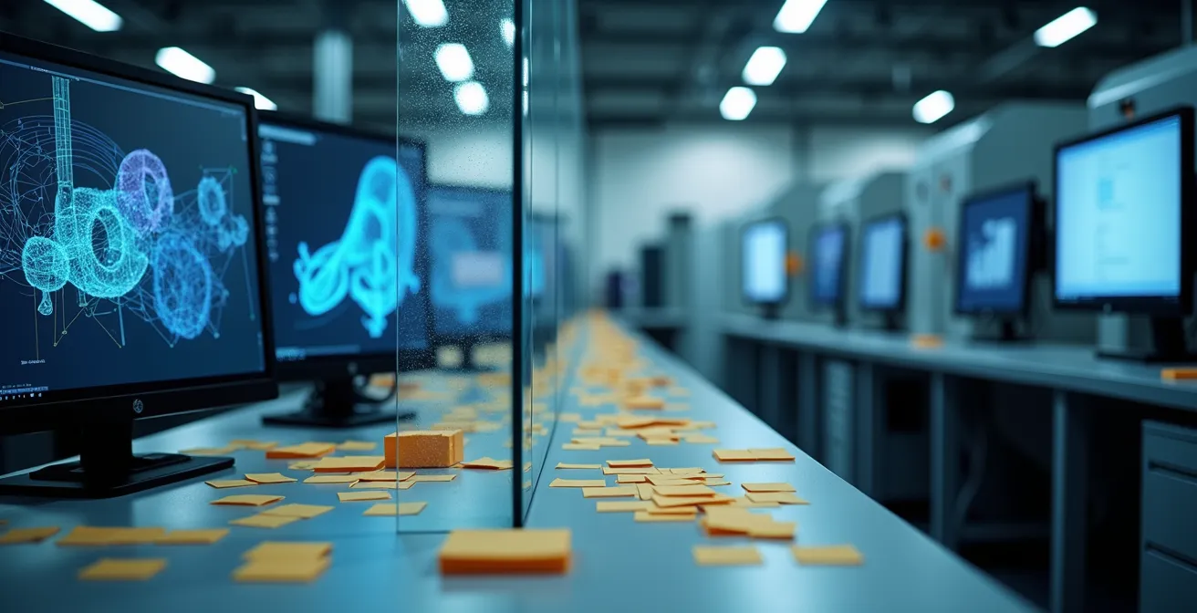 Rappresentazione visiva dei costi nascosti nella mancata comunicazione tra reparti