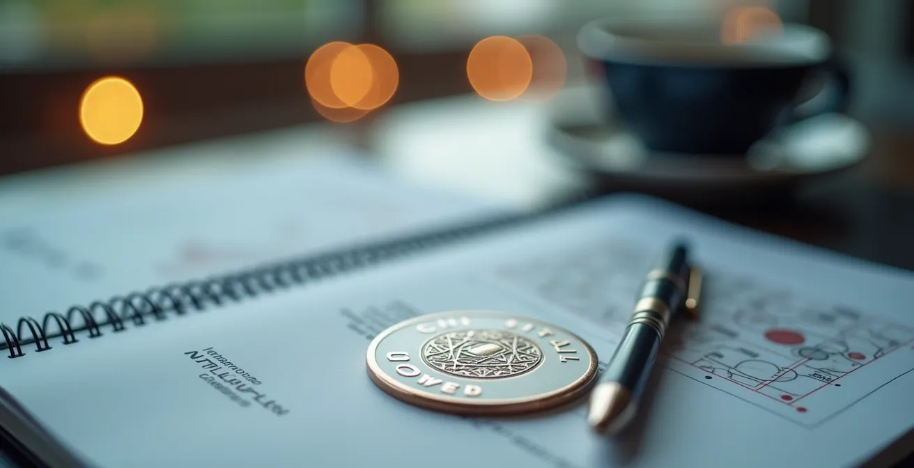 Professionista che studia per certificazioni di project management con materiali formativi