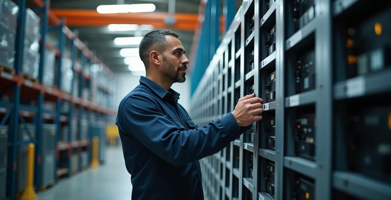 Sistema di backup e piano di emergenza per magazzino verticale VLM